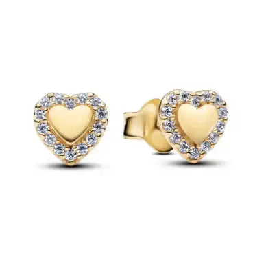 925 sterling silver sparkling herbarium cluster heart halo stud earrings for women, HSF Marketplace