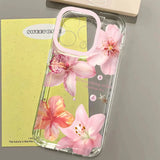 Pink lily flower phone case for iPhone 11 to 17 models by HSF Marketplace