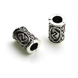 10Pcs/Lot Viking Rune Beads Alloy Tube Spacer Beads Hair Braid Beard Dreadlock Beads Knife Beads Pendant for DIY Jewelry Making
