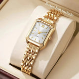 Elegant Rectangle Women Watches Fashion Ladies Quartz Wristwatches Reloj Mujer Girls Clock Gift（Without Box）