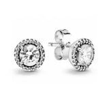 925 sterling silver sparkling herbarium cluster heart halo stud earrings for women by HSF Marketplace