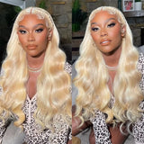 13x6 Silver Grey Straight Lace Front Human Hair Wigs Pre Plucked 613 Blonde Body Wave Frontal Wigs For Women Brazilian Hair Wigs