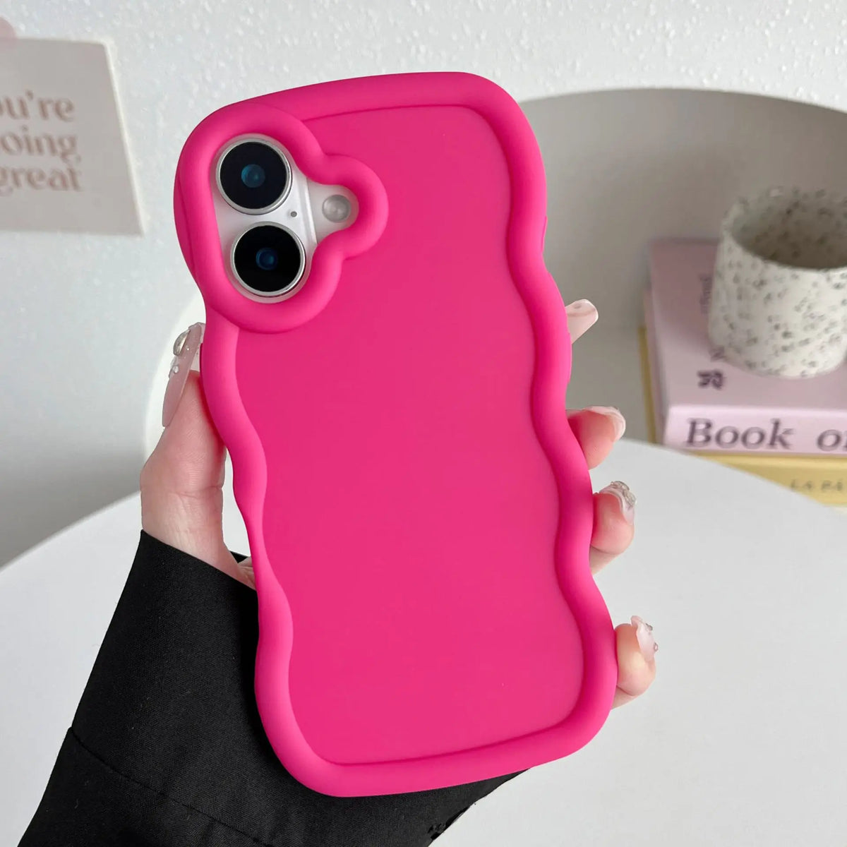 Wave pattern cartoon DIY iPhone 16 Pro Max case by HSF Marketplace