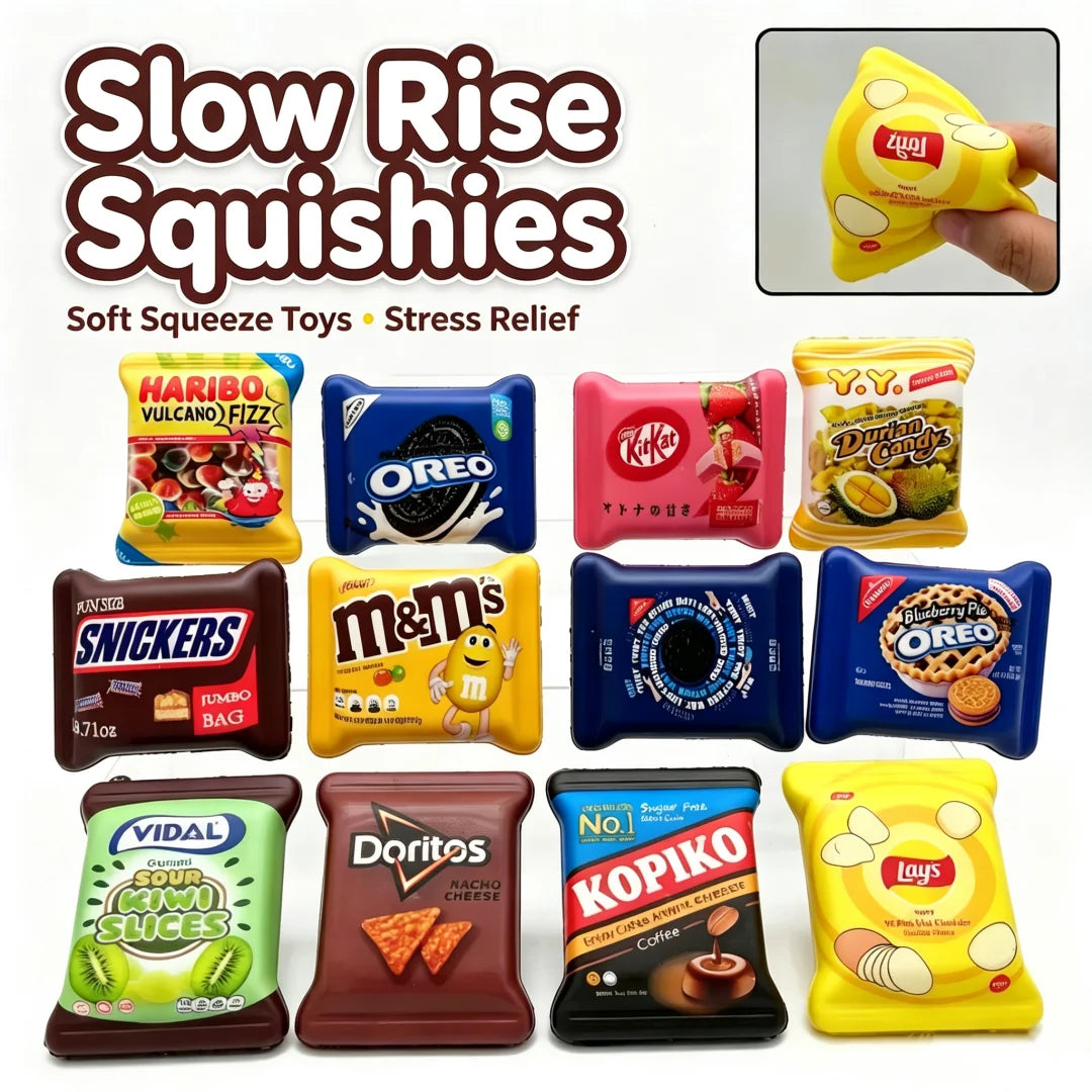 2026 HOT Cute Mini Squishy Toy Realistic Food Stress Reliever Slow Rising Soft Silicone Fidget for Adults Funny Christmas Gift