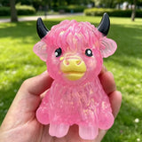 Cute Highland Cow Squeeze Toys Maltose Squishy Glitter Soft Animal Slow Rising Anti Stress Relieve Anxiety Sensory Fidget Toy