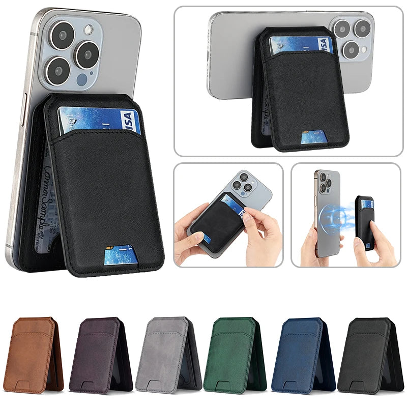 Magnetic leather wallet case for iPhone 16, 15, 14, and 13 Pro Max, HSF Marketplace brand