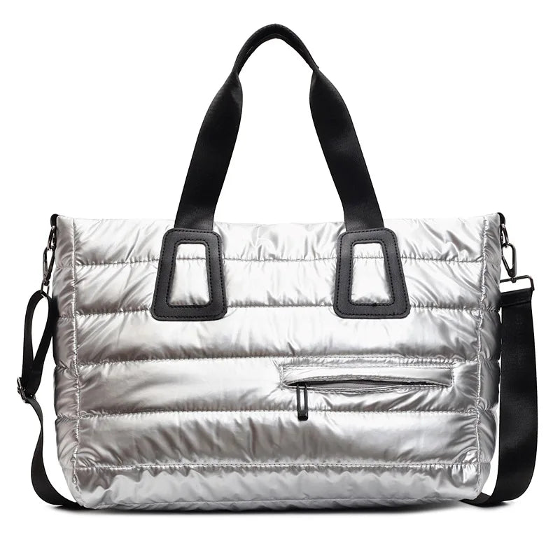 Women's cotton tote bag for autumn and winter, versatile handbag with roomy design by HSF Marketplace