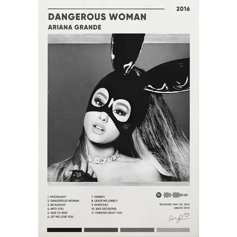 Ariana Grande canvas print featuring Thank U, Next and Positions poster artwork