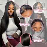 30 40 Inch 250 Density Bone Straight 13X6 Hd Lace Frontal Wig 13X4 Transparent Lace Front Pre Plucked Human Hair For Women