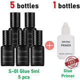 Close-up of Gollee 0.5s eyelash extension glue bottle from HSF Marketplace, showing waterproof professional eyelash adhesive for salon use.