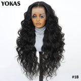 30 Inch Synthetic And Blend Lace Wigs For Women Body Wave Women Wigs 13x6 HD Lace Frontal Wigs With Baby Hair For African Female