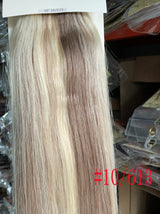 Chocola 16-18 inch Brazilian Remy human hair ribbon ponytail clip-in, straight 60g extension