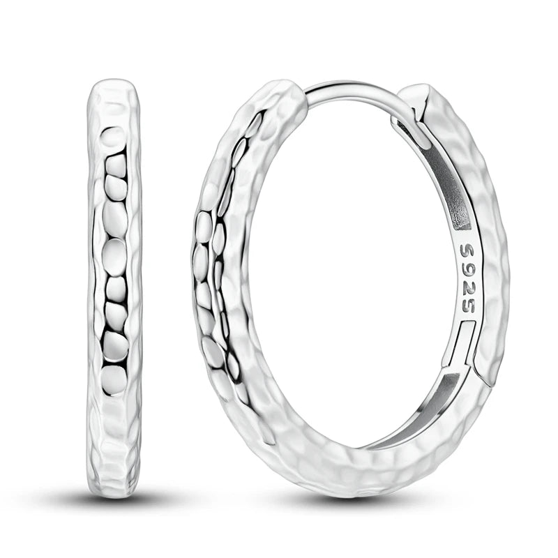 Hypoallergenic CZ zircon hoop earrings in 925 sterling silver by HSF Marketplace