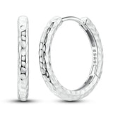 Hypoallergenic CZ zircon hoop earrings in 925 sterling silver by HSF Marketplace