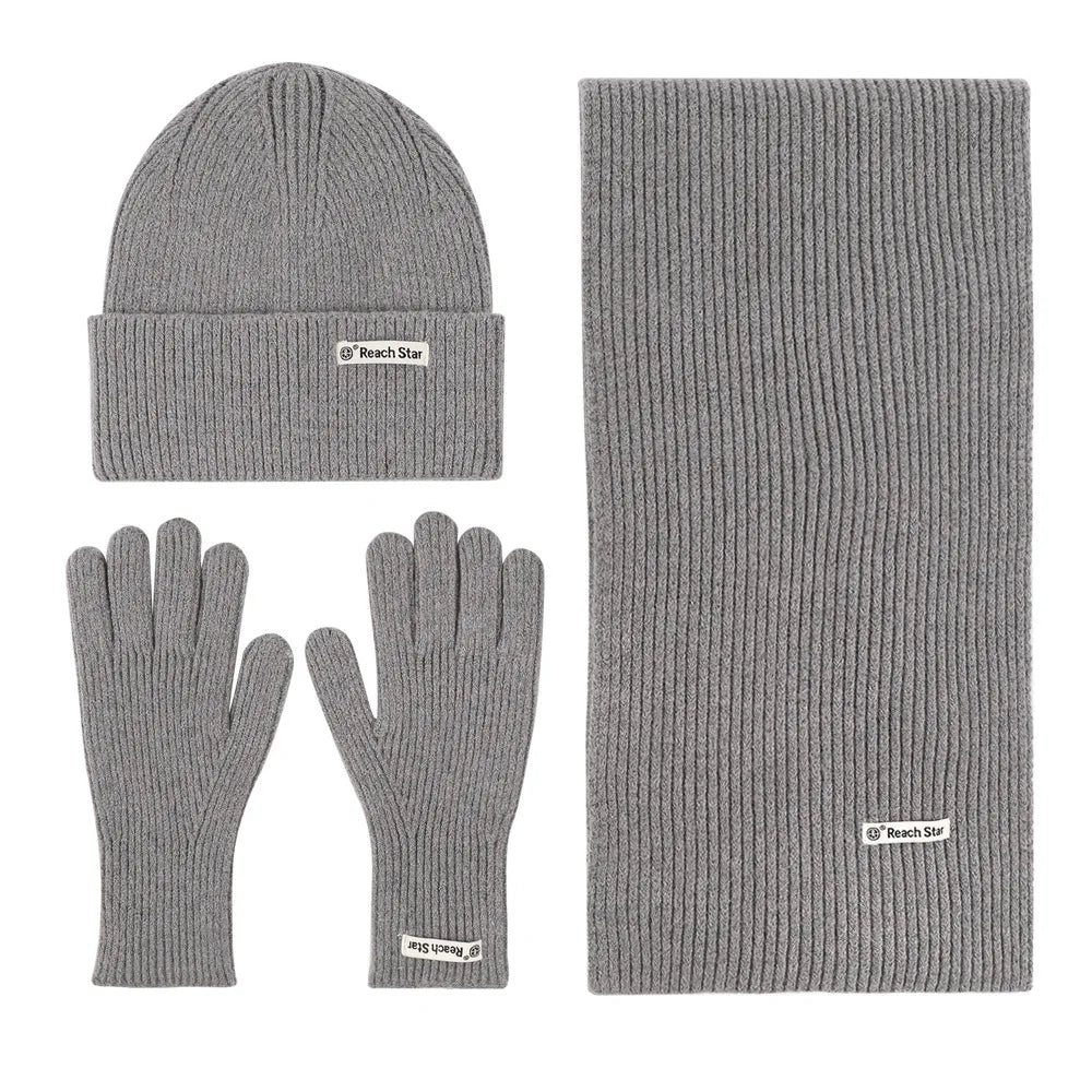Winter knit set with scarf, hat and gloves for men and women by HSF Marketplace