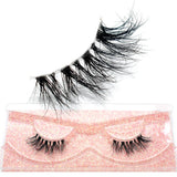 3D Mink Half Eye Lashes Natural Lightweight Short Fake Eyelashes Soft Fluffy Clear Band Strip Mink Lashes Extension