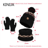 Women's warm knitted beanie cap and scarf set for winter by HSF Marketplace