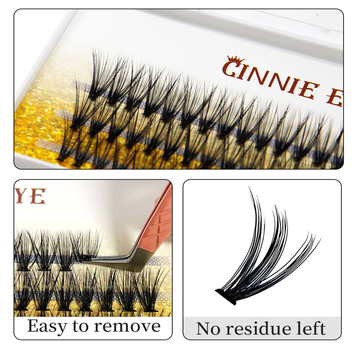 60D fluffy false eyelash extensions for a natural fox eye look by HSF Marketplace