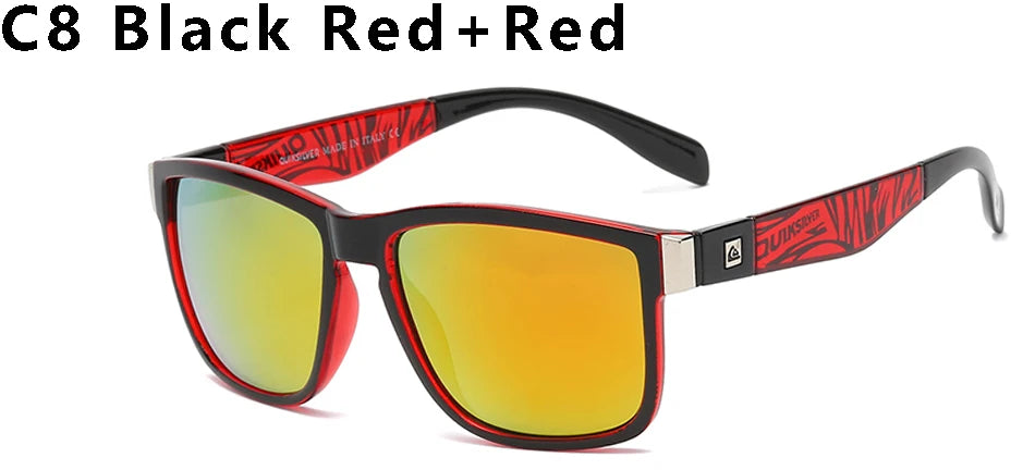 Hsf Marketplace Classic 056 square sunglasses for men with mirror UV400 lenses, stylish design for travel, driving, and sports.