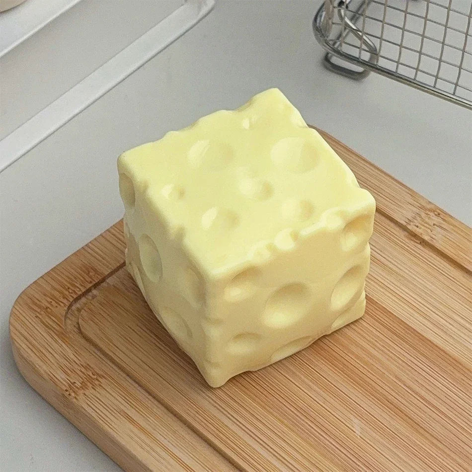 Crunchy Soft Cheese Cube Peanut Pudding Soap Corn Squishy Toy ASMR Sensory Fidget Toy Anti Stress Gift For Adults