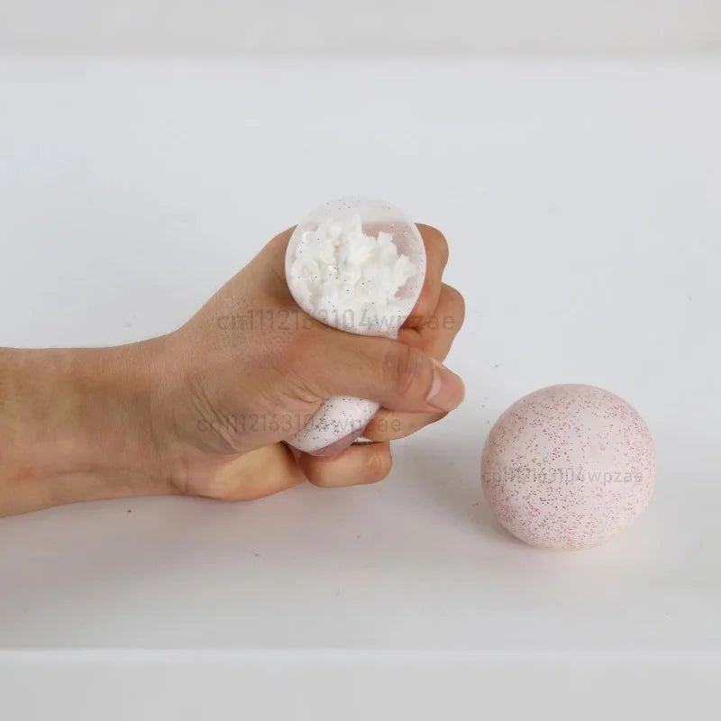 NeeDoh Snow Ball Crunch Stress Ball, Quick Rebound Flour‑Filled Non‑Toxic Sensory Toy, Anxiety Relief Fidget Toy For Autism