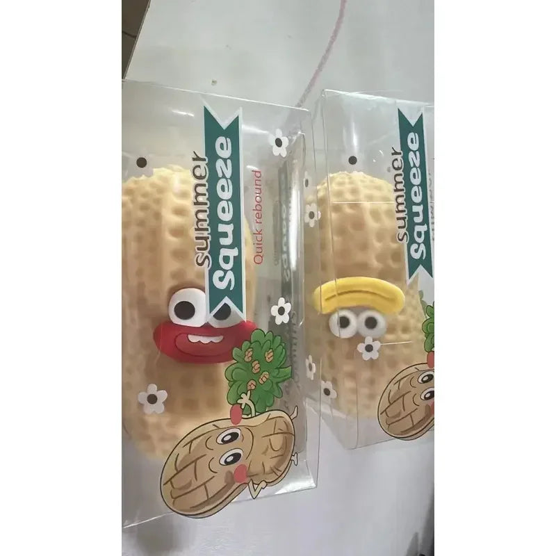 ASMR Peanut Squishy Crunchy Building Block Stress Ball Squeeze Handmade Squeeze Ball Buttery-Soft Feel Fidget for Party Gifts