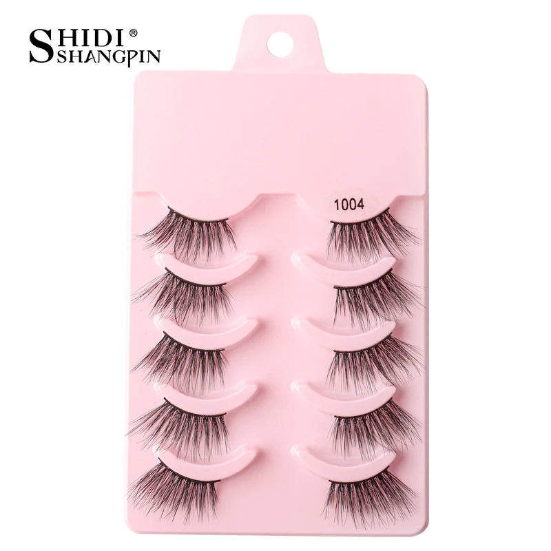 Half Eyelashes False Lashes 10-5 Pairs Cat Eye Eyelashes Eyelash Extension 3D Mink Half Lash Natural Makeup Faux Cils Maquiagem