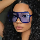 Square women's sunglasses with clear lenses, plastic frame, UV400 protection, fashionable driving eyewear by HSF Marketplace