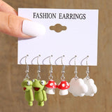 Cute cartoon duck dangle earrings set for trendy girls by HSF Marketplace