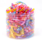 500pcs/box High Elasticity Thicken Disposable Rubber Bands Girls Pigtail Holder Hair Ties Colorful Hair Band Hair Accessories