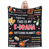 K-drama inspired plush blanket for cozy comfort and style by HSF Marketplace