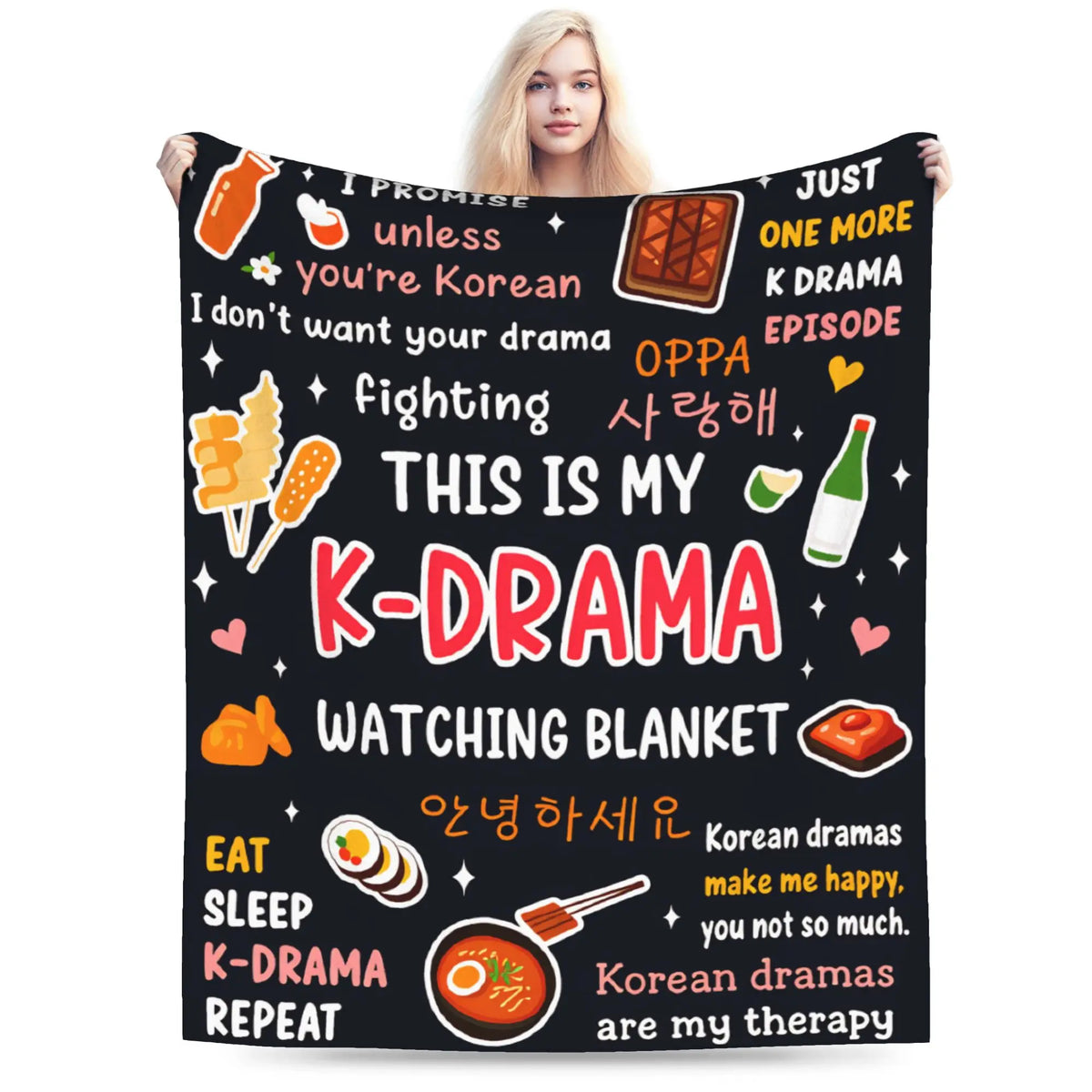 K-drama inspired plush blanket for cozy comfort and style by HSF Marketplace
