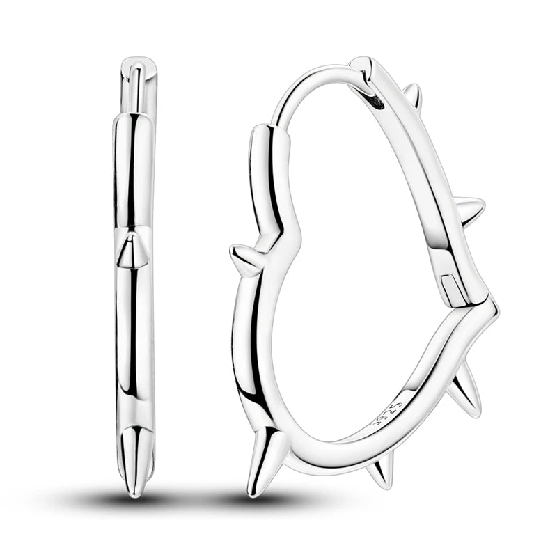 Hypoallergenic CZ zircon hoop earrings in 925 sterling silver by HSF Marketplace
