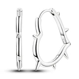 Hypoallergenic CZ zircon hoop earrings in 925 sterling silver by HSF Marketplace