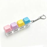HSF Marketplace crystal clicker keyboard keychain fidget toy for stress relief, featuring colorful keys for sensory fun.