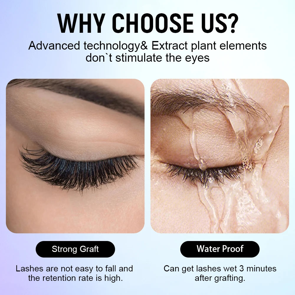 Gollee All Season Glue for Lash Extension 0.5s Fast Drying Strong Glue Stick False Eyelash 6-8 Weeks Waterproof Adhesive Makeup
