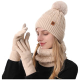 Warm winter hat, scarf and gloves set for men and women by HSF Marketplace