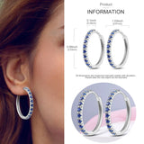 925 sterling silver hoop earrings with night sky gemstones, HSF Marketplace jewelry