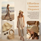 Women's Korean straw visor hat, summer fisherman bucket hat with a wide brim and open crown