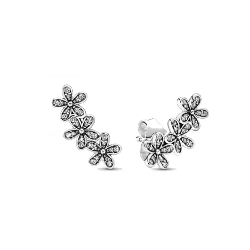 925 silver butterfly square heart-shaped earrings by HSF Marketplace, delicate jewelry gift for women