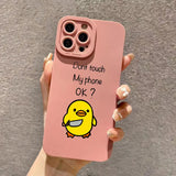Cute Cartoon Duck Silicone Phone Case for iPhone Models