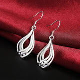 925 sterling silver hoop earrings for women, trendy elegant jewelry by HSF Marketplace