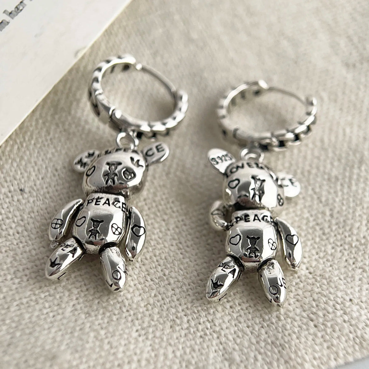 925 sterling silver vintage earrings for women, simple retro design jewelry by HSF Marketplace
