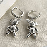 925 sterling silver vintage earrings for women, simple retro design jewelry by HSF Marketplace