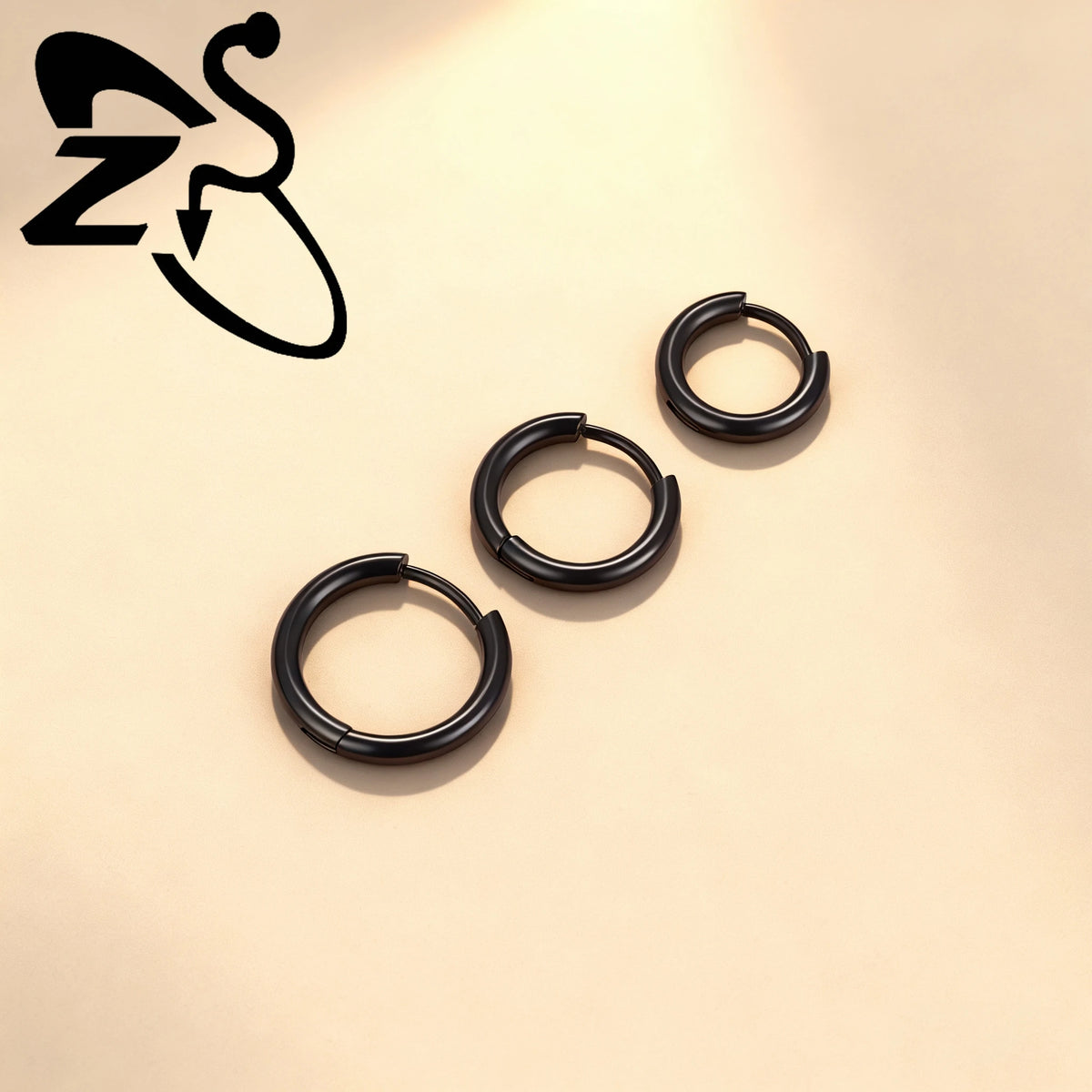 Titanium hoop earrings 18G for helix and cartilage piercings by HSF Marketplace