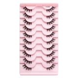 Half Eyelashes False Lashes 10-5 Pairs Cat Eye Eyelashes Eyelash Extension 3D Mink Half Lash Natural Makeup Faux Cils Maquiagem