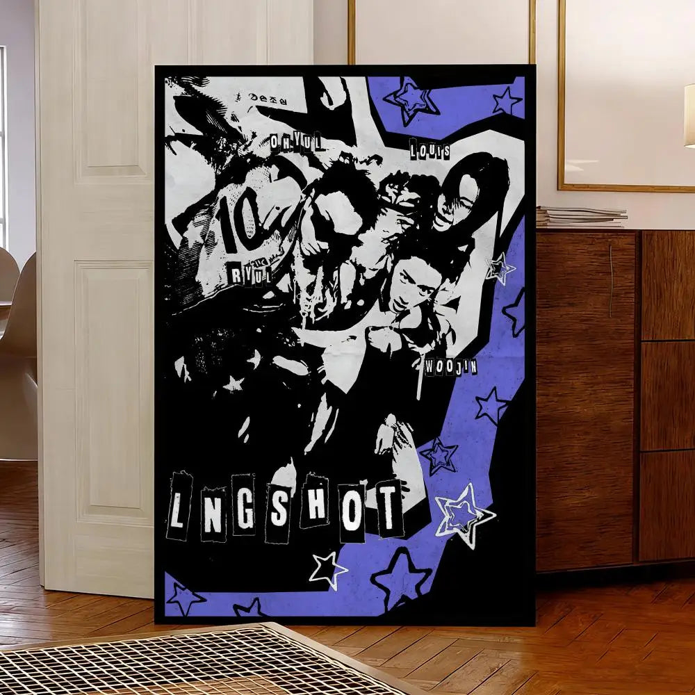 LNGSHOT Kpop poster by HSF Marketplace displayed as stylish wall decor for any room