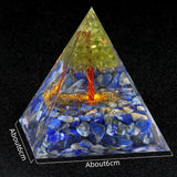 Orgonite Pyramid Tree of Life Natural Stone Healing Crystal Amethyst Energy Generator Reiki Chakra Meditation Tools Room Decor