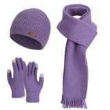 Women's warm woolen hat, scarf and gloves set for winter by HSF Marketplace