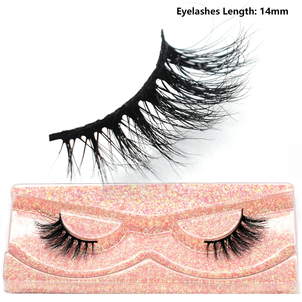 Dropshipping Short 3D Mink Lashes Fake Eyelashes Natural Soft Wispy Cruelty Free Lashes Fluffy Lightweight Eye Lashes Extension
